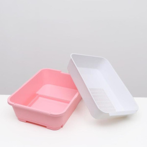 Туалет-домик с выдвижным поддоном, сеткой, совком, порожком, 51,5 х 40 х 38 см, розовый Туалет-домик с выдвижным поддоном, сеткой, совком, порожком, 51,5 х 40 х 38 см, розовый