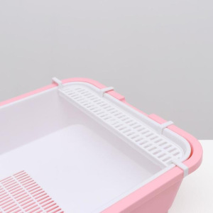 Туалет-домик с выдвижным поддоном, сеткой, совком, порожком, 51,5 х 40 х 38 см, розовый Туалет-домик с выдвижным поддоном, сеткой, совком, порожком, 51,5 х 40 х 38 см, розовый