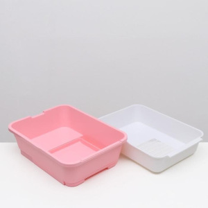 Туалет-домик с выдвижным поддоном, сеткой, совком, порожком, 51,5 х 40 х 38 см, розовый Туалет-домик с выдвижным поддоном, сеткой, совком, порожком, 51,5 х 40 х 38 см, розовый