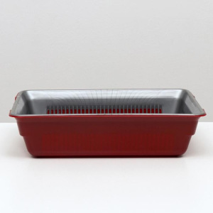 Туалет глубокий с сеткой, 38,5 х 26 х 9 см, серый/бордовый Туалет глубокий с сеткой, 38,5 х 26 х 9 см, серый/бордовый