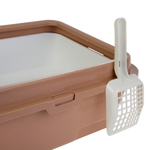 Туалет с бортом, пластиковой вставкой с сеткой, выдвижным поддоном и совком, 51х40х18,5 см Туалет с бортом, пластиковой вставкой с сеткой, выдвижным поддоном и совком, 51х40х18,5 см