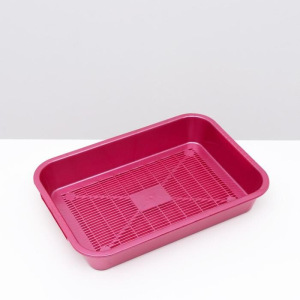 Туалет с сеткой №1 перламутровый, 36 х 26 х 6,5 см красный Туалет с сеткой №1 перламутровый, 36 х 26 х 6,5 см красный