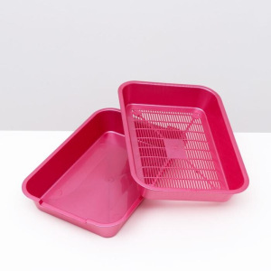 Туалет с сеткой №1 перламутровый, 36 х 26 х 6,5 см красный Туалет с сеткой №1 перламутровый, 36 х 26 х 6,5 см красный