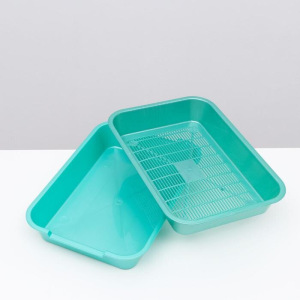 Туалет с сеткой №1 перламутровый, 36 х 26 х 6,5 см светло-зеленый Туалет с сеткой №1 перламутровый, 36 х 26 х 6,5 см светло-зеленый