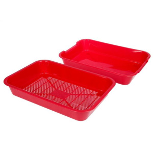 Туалет с сеткой, средний, 36 × 26 × 6,5 см, бордовый Туалет с сеткой, средний, 36 × 26 × 6,5 см, бордовый