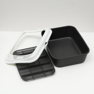 Туалет Сима с бортом + сетка + совок 30 х 39 х 13,5 см серый FIX Туалет Сима с бортом + сетка + совок 30 х 39 х 13,5 см серый FIX