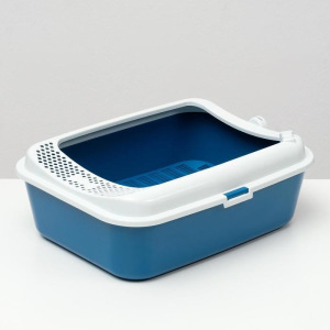 Туалет Сима с бортом + сетка + совок 30 х 39 х 13,5 см синий FIX Туалет Сима с бортом + сетка + совок 30 х 39 х 13,5 см синий FIX