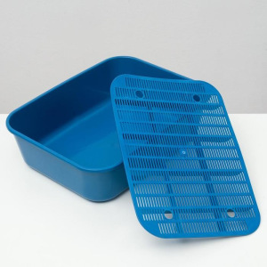 Туалет Сима с бортом + сетка + совок 30 х 39 х 13,5 см синий FIX Туалет Сима с бортом + сетка + совок 30 х 39 х 13,5 см синий FIX
