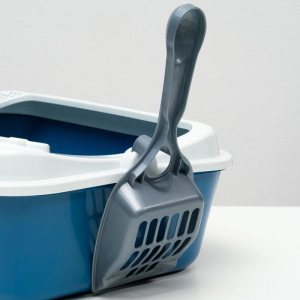 Туалет Сима с бортом + сетка + совок 30 х 39 х 13,5 см синий FIX Туалет Сима с бортом + сетка + совок 30 х 39 х 13,5 см синий FIX