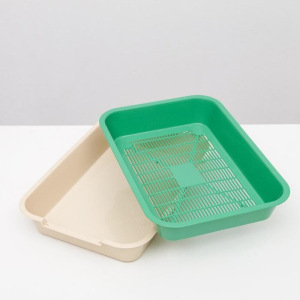 Туалет средний с сеткой, 36 х 26 х 6,5 см, светло-зелёный/бежевый Туалет средний с сеткой, 36 х 26 х 6,5 см, светло-зелёный/бежевый