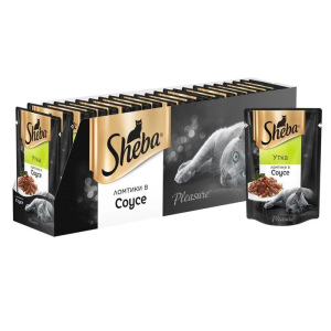 Влажный корм Sheba Pleasure для кошек, ломтики утки, 85 г Влажный корм Sheba Pleasure для кошек, ломтики утки, 85 г