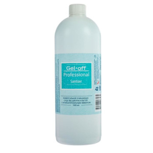 Антисептик спиртовой для рук и ногтей Gel*off Sanitizer с антибактериальным эффектом, 1000 мл Антисептик спиртовой для рук и ногтей Gel*off Sanitizer с антибактериальным эффектом, 1000 мл