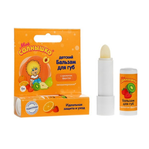 Бальзам для губ МОЕ СОЛНЫШКО фрукты в футляре 2.8гр Бальзам для губ МОЕ СОЛНЫШКО фрукты в футляре 2.8гр