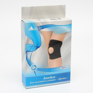 Бандаж для коленного сустава - "Крейт" (№1, бежевый) F-514, обхват колена 33-35 см Бандаж для коленного сустава - "Крейт" (№1, бежевый) F-514, обхват колена 33-35 см