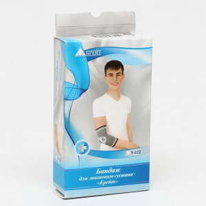 Бандаж для локтевого сустава - "Крейт" (№2, серый) У-822, обхват локтя 22-24,5 см Бандаж для локтевого сустава - "Крейт" (№2, серый) У-822, обхват локтя 22-24,5 см