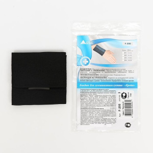 Бандаж для лучезапястного сустава - "Крейт" (№1, черный) F-200, обхват запястья 14-16 см Бандаж для лучезапястного сустава - "Крейт" (№1, черный) F-200, обхват запястья 14-16 см