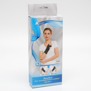 Бандаж для лучезапястного сустава - "Крейт" (№1, черный, правый) F-206 Бандаж для лучезапястного сустава - "Крейт" (№1, черный, правый) F-206