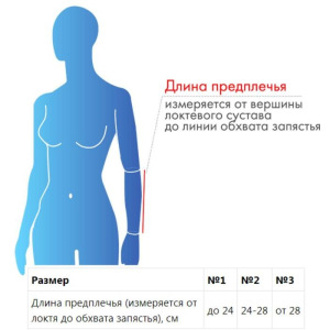 Бандаж для плеча и предплечья - "Крейт" (№1, правый) F-221, длина предплечья до 24 см Бандаж для плеча и предплечья - "Крейт" (№1, правый) F-221, длина предплечья до 24 см