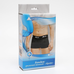 Бандаж грыжевой паховый - "Крейт" (№1, черный) Б-460, обхват бёдер 88-92 см Бандаж грыжевой паховый - "Крейт" (№1, черный) Б-460, обхват бёдер 88-92 см