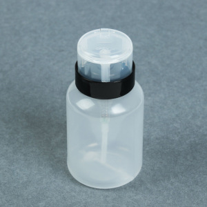 Баночка с дозатором для жидкостей, 250 мл, цвет чёрный/прозрачный Баночка с дозатором для жидкостей, 250 мл, цвет чёрный/прозрачный
