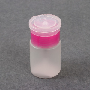 Баночка с дозатором для жидкостей, 75 мл, цвет розовый/прозрачный Баночка с дозатором для жидкостей, 75 мл, цвет розовый/прозрачный