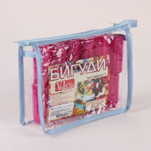 Бигуди «Липучка», d = 2,2 см, в косметичке, 12 шт, цвет МИКС Бигуди «Липучка», d = 2,2 см, в косметичке, 12 шт, цвет МИКС