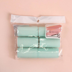 Бигуди «Липучка», d = 3 см, 6 см, 6 шт, цвет МИКС Бигуди «Липучка», d = 3 см, 6 см, 6 шт, цвет МИКС