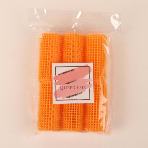 Бигуди с фиксатором, d = 3 см, 6 см, 6 шт, цвет МИКС Бигуди с фиксатором, d = 3 см, 6 см, 6 шт, цвет МИКС