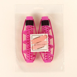 Бигуди «Спирали», с резинкой, d = 2 см, 13,5 см, 2 шт, цвет малиновый Бигуди «Спирали», с резинкой, d = 2 см, 13,5 см, 2 шт, цвет малиновый