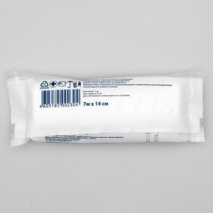 Бинт медицинский нестерильный фиксирующий из нетканого полотна, 14 х 700 см Бинт медицинский нестерильный фиксирующий из нетканого полотна, 14 х 700 см
