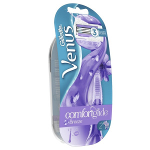 Бритва Gillette Venus Breeze, 2 сменные кассеты Бритва Gillette Venus Breeze, 2 сменные кассеты
