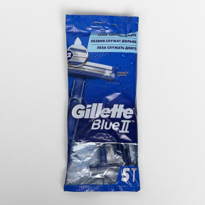 Бритвенные станки одноразовые Gillette Blue II, 5 шт Бритвенные станки одноразовые Gillette Blue II, 5 шт
