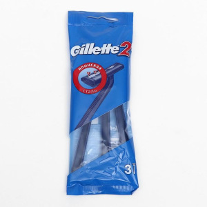 Бритвенные станки одноразовые Gillette с 2 лезвиями, 3 шт Бритвенные станки одноразовые Gillette с 2 лезвиями, 3 шт