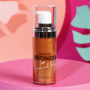 Бронзер-хайлайтер для лица и тела Glitter bomb, оттенок №1, розовое золото, 20 мл Бронзер-хайлайтер для лица и тела Glitter bomb, оттенок №1, розовое золото, 20 мл