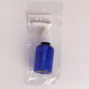 Бутылочка для хранения с дозатором, 50 мл, цвет синий/белый Бутылочка для хранения с дозатором, 50 мл, цвет синий/белый