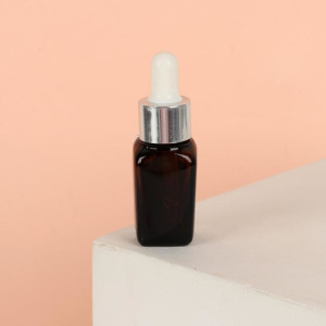 Бутылочка для хранения с пипеткой, 10 мл, цвет коричневый/белый Бутылочка для хранения с пипеткой, 10 мл, цвет коричневый/белый