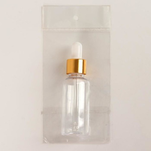 Бутылочка для хранения, с пипеткой, 30 мл, цвет золотой/белый Бутылочка для хранения, с пипеткой, 30 мл, цвет золотой/белый