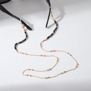 Цепочка для очков "Россыпь" классика, цвет чёрный в золоте Цепочка для очков "Россыпь" классика, цвет чёрный в золоте