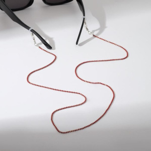 Цепочка для очков "Тонкие бусы" шарик, цвет красно-золотой Цепочка для очков "Тонкие бусы" шарик, цвет красно-золотой