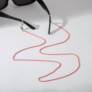 Цепочка для очков "Тонкие бусы" шарик, цвет ярко-красный Цепочка для очков "Тонкие бусы" шарик, цвет ярко-красный