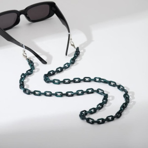 Цепочка для очков "Звенья" радуга, цвет изумрудный Цепочка для очков "Звенья" радуга, цвет изумрудный