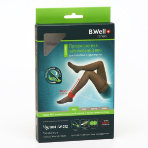 Чулки компрессионные B.Well, JW-212 с ажурным верхом, 1 класс, размер 3, цвет Natural Чулки компрессионные B.Well, JW-212 с ажурным верхом, 1 класс, размер 3, цвет Natural