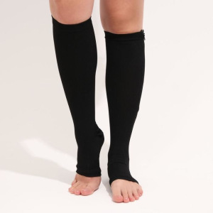 Чулки компрессионные, универсальные, L-XL р-р, пара, цвет чёрный Чулки компрессионные, универсальные, L-XL р-р, пара, цвет чёрный