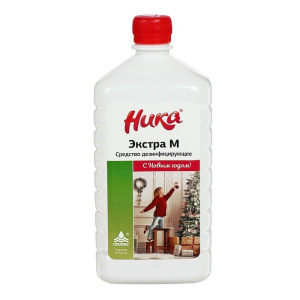 Дезинфицирующее средство с моющим эффектом "Ника-Экстра М", 1 л Дезинфицирующее средство с моющим эффектом "Ника-Экстра М", 1 л