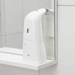 Диспенсер для антисептика/пенного мыла, 300 мл, сенсорный на батарейках, цвет белый Диспенсер для антисептика/пенного мыла, 300 мл, сенсорный на батарейках, цвет белый