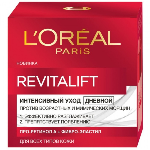 Дневной крем L'Oreal Revitalift для лица, антивозрастной, против морщин, 50 мл