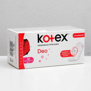 Ежедневные прокладки Kotex Ультратонкие део Мультиформ 56 шт. Ежедневные прокладки Kotex Ультратонкие део Мультиформ 56 шт.