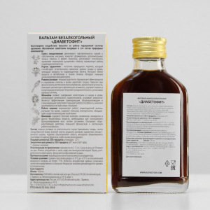 Фитобальзам «Диабету стоп», без сахара, 100 мл. Фитобальзам «Диабету стоп», без сахара, 100 мл.