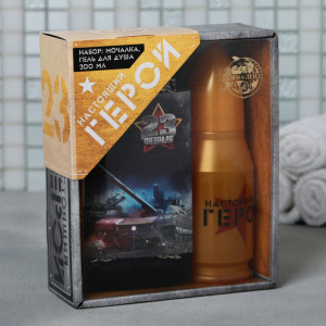 Гель для душа "Настоящий мужчина", + мочалка Гель для душа "Настоящий мужчина", + мочалка