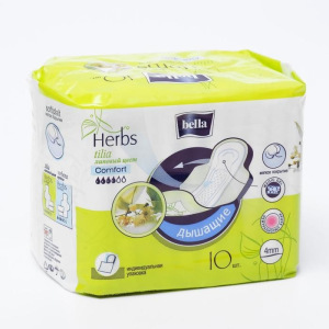 Гигиенические прокладки Bella Herbs komfort с экстрактом липы, 10 шт Гигиенические прокладки Bella Herbs komfort с экстрактом липы, 10 шт